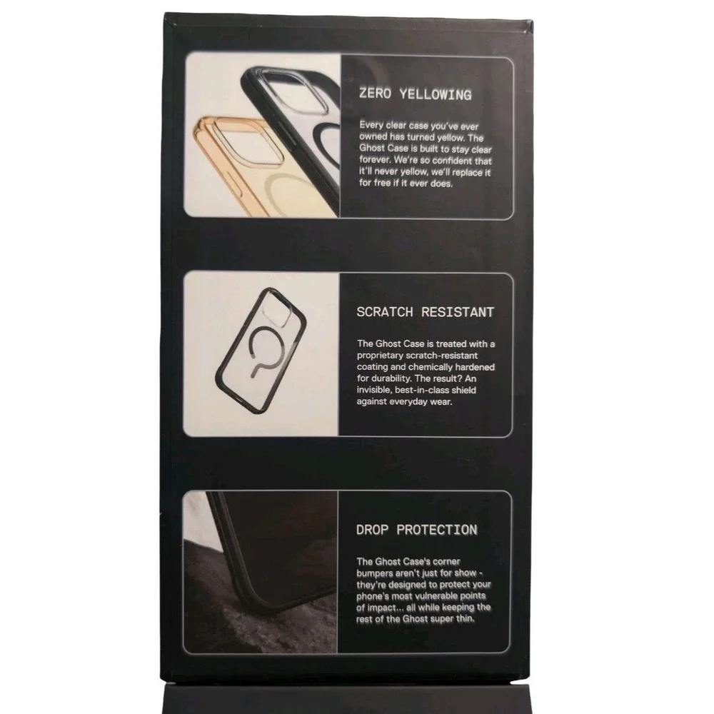 Gg2-O dbrand Ghost Zero-Yellowing Case for Apple iPhone 16 Pro Max - Clear